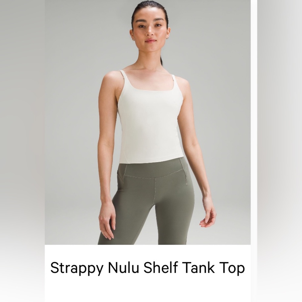 Lululemon Square Neck Tank in Bone
